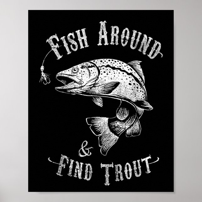 Fische im sonnigen Fischfang Poster (Vorne)