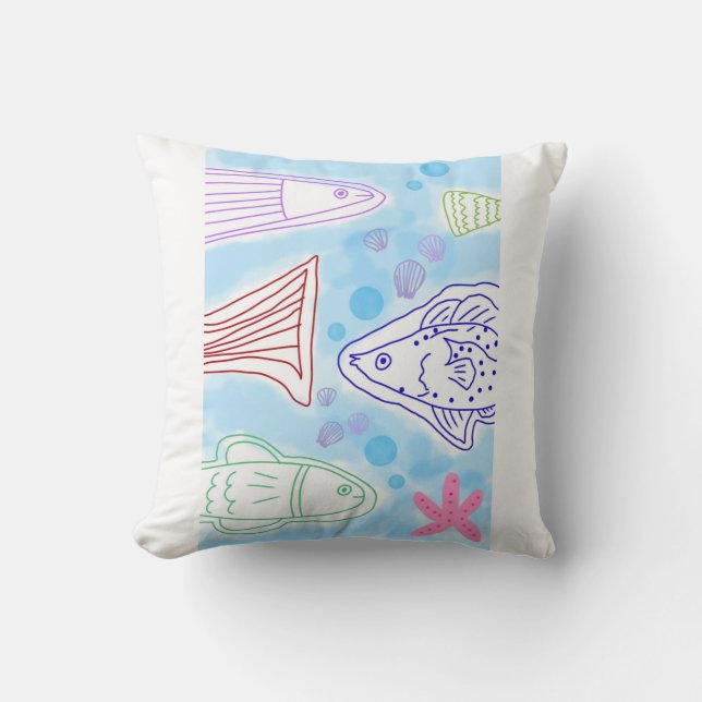 Fische in der Meereskunst Kissen (Vorderseite)