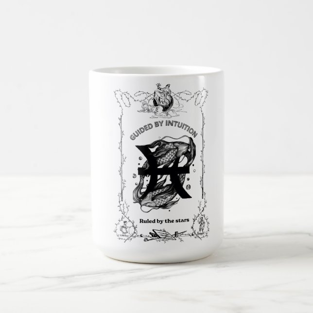 Fische Intuition Himmelsdesign Kaffeetasse (Mittel)