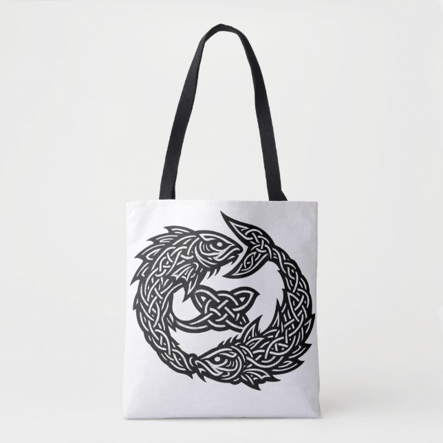 Fische Keltisches Zwillingsstrom-Sigil | BurnsInHe (Vorderseite)