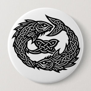Fische Keltisches Zwillingsstrom-Sigil   BurnsInHe Button