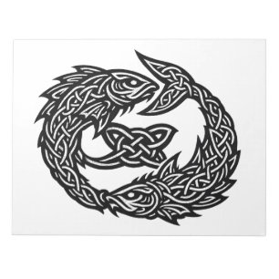 Fische Keltisches Zwillingsstrom-Sigil   BurnsInHe Notizblock