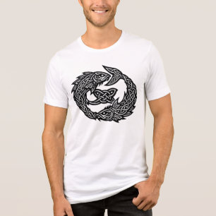Fische Keltisches Zwillingsstrom-Sigil   BurnsInHe Tri-Blend Shirt