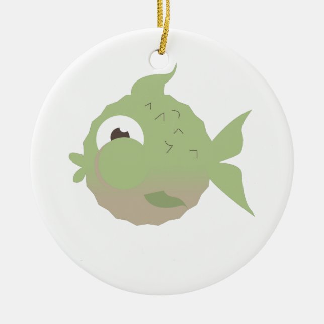 Fische Keramik Ornament (Vorne)