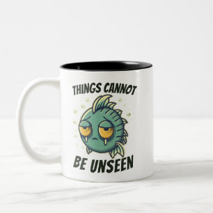Fische können Dinge nicht ungesehen machen Zweifarbige Tasse
