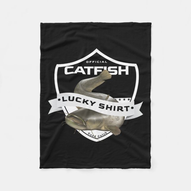 Fische Lucky Shirt Funny Zubehör zu Fisch F Fleecedecke (Vorderseite)