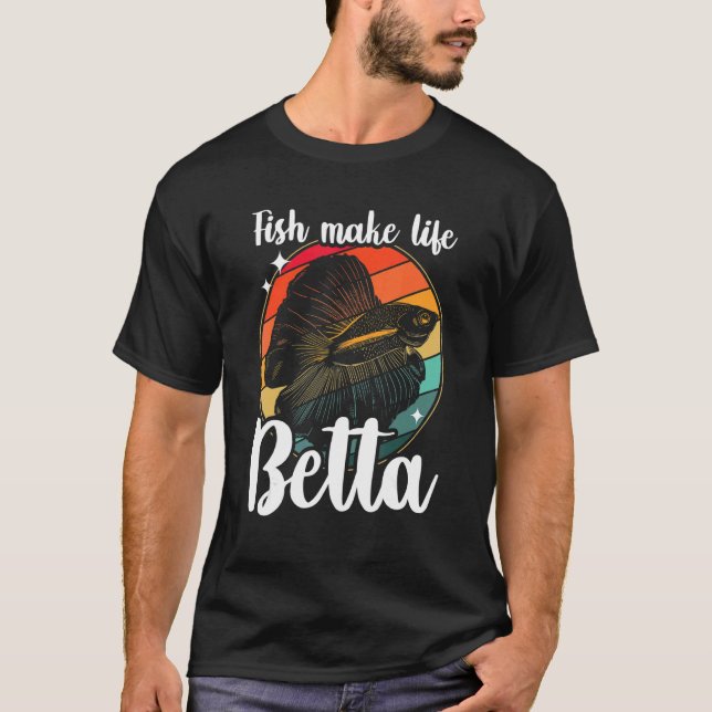 Fische machen das Leben besser Siamesischer Kampff T-Shirt (Vorderseite)