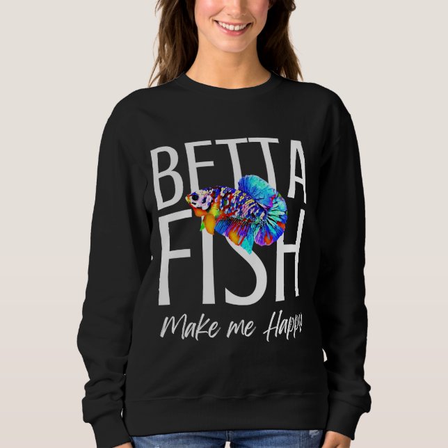 Fische machen mich glücklich aktiv sweatshirt (Vorderseite)