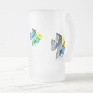 Fische Mattglas Bierglas