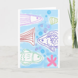 Fische Meereskunst Karte