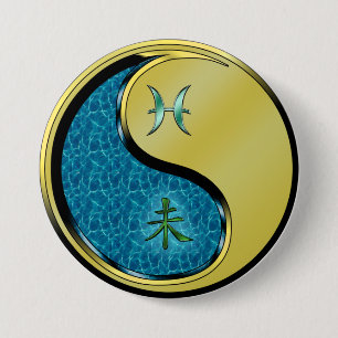 Fische & Metall Ziege Button