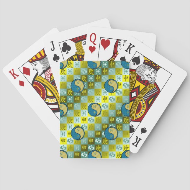 Fische & Metallaffe Spielkarten (Rückseite)