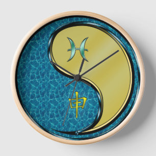 Fische & Metallaffe Uhr