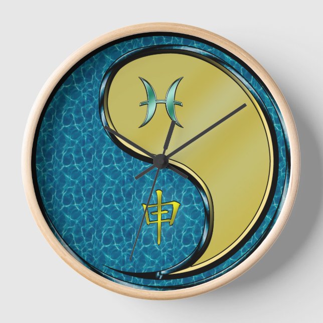 Fische & Metallaffe Uhr (Vorderseite)