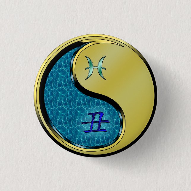 Fische & Metallener Ochse Button (Vorderseite)