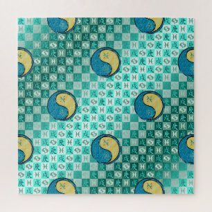 Fische & Metallhund Puzzle