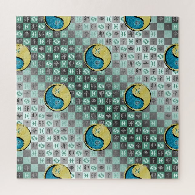 Fische & Metallkaninchen Puzzle (Vertikal)