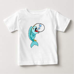 Fische mit Angelrute Baby T-shirt