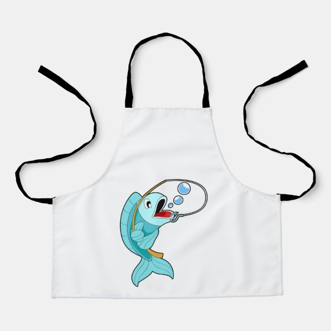 Fische mit Angelrute Schürze (Vorderseite)