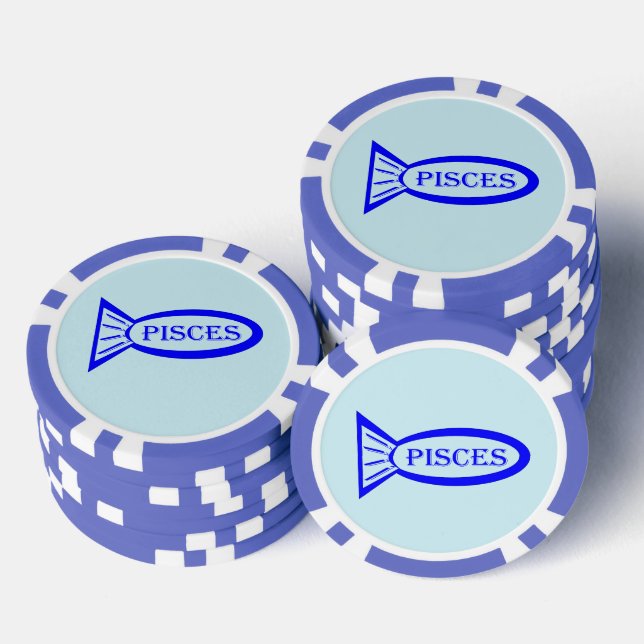 Fische mit Sternzeichen Pokerchips (Stapel)