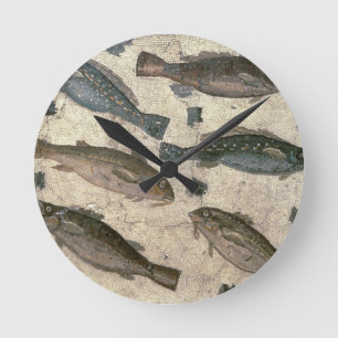 Fische (Mosaik) Runde Wanduhr