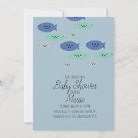 Fische Schwimmen Aquarium Blau Baby Shower
