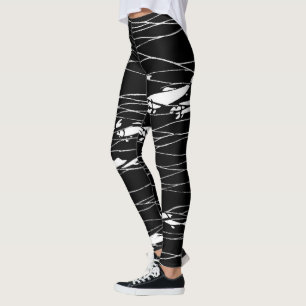 Fische schwimmen unter Wasser Schwarz Leggings
