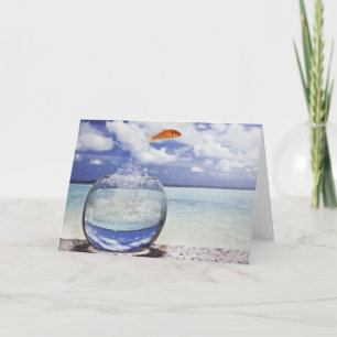 Fische springen aus dem Aquarium Karte