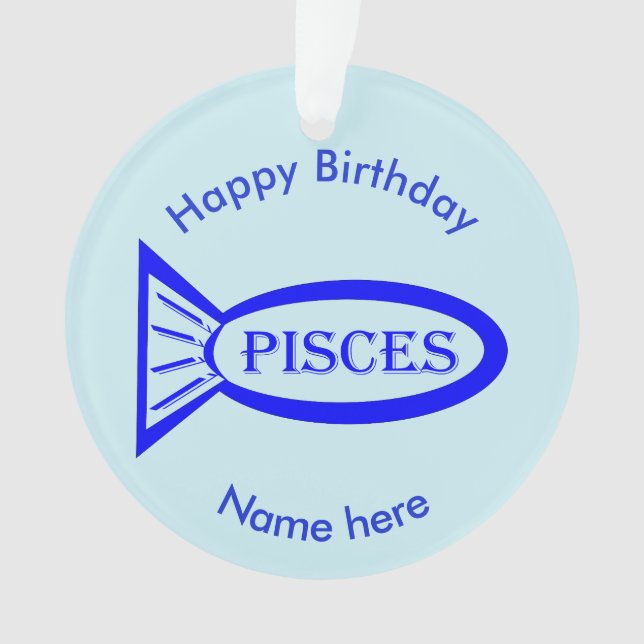 Fische Star Sign Fish Akrylic Ornament (Vorderseite)