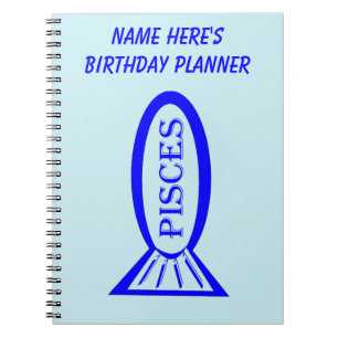 Fische Star Sign Fish Notebook Notizblock