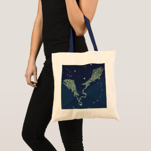 Fische Sternbild Retro Tierkreis Astrologie Tragetasche