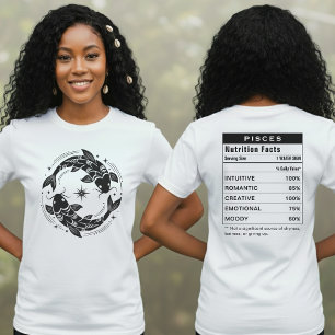 Fische Sternzeichen Astrologie Ernährungsfakten T-Shirt