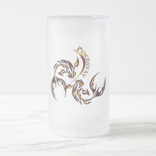 Fische-Sternzeichen-Bierglas Mattglas Bierglas