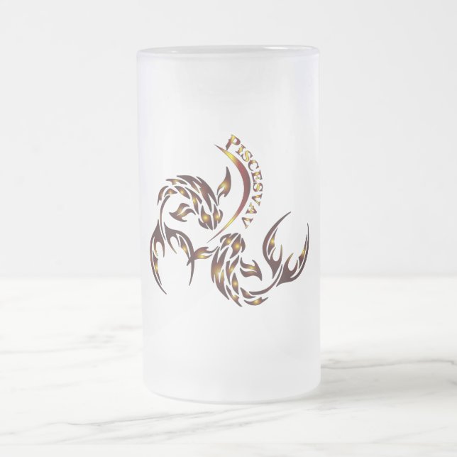 Fische-Sternzeichen-Bierglas Mattglas Bierglas (Mittel)