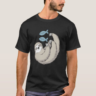 Fische-Sternzeichen-Faultier Mit Fisch-Astrologie- T-Shirt