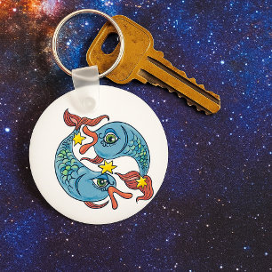 Fische Sternzeichen Fisch Himmels Astrologie Schlüsselanhänger