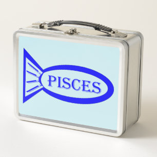 Fische-Sternzeichen Fisch Metall-Lunchbox Metall Lunch Box