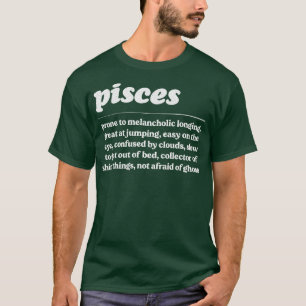 Fische Sternzeichen Humorvolles Gesigndes Geschenk T-Shirt