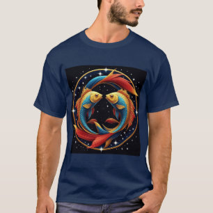 Fische-Sternzeichen in einem kosmischen künstleris T-Shirt