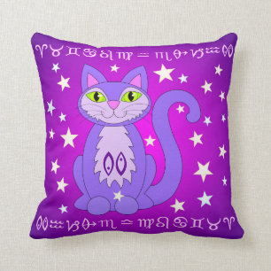 Fische-Sternzeichen-Katze-Astrologie-Sternen-Kisse Kissen