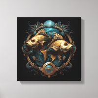 Fische Sternzeichen Kunst Leinwand