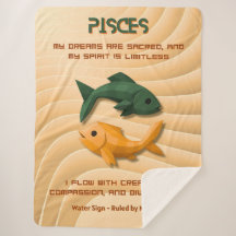 Fische-Sternzeichen Moderne 3D-Astrologie-Design