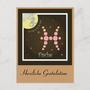 Fische Sternzeichen Postkarte