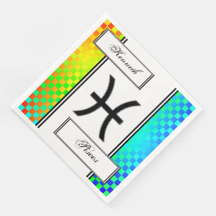 Fische-Sternzeichen-Symbol Standard von Kenneth Yo Serviette