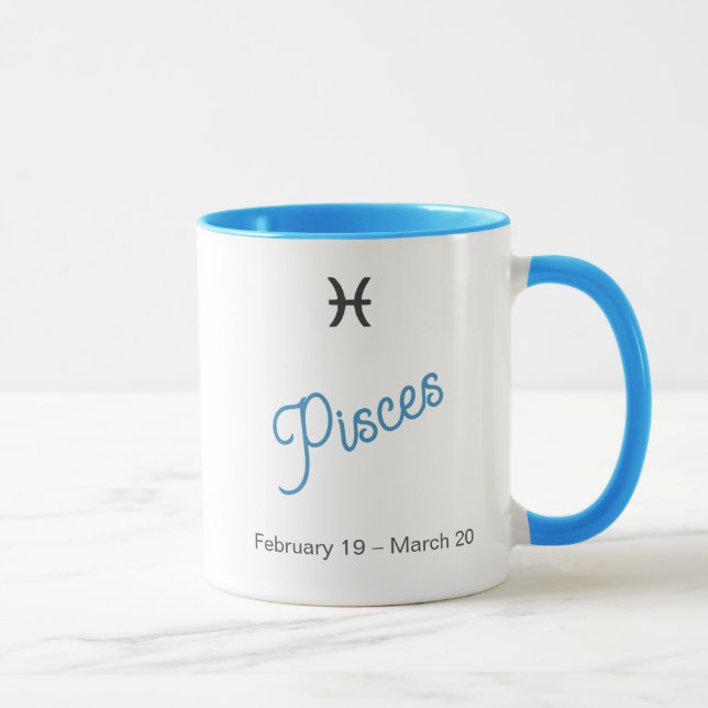 Fische-Sternzeichen-Tasse – Astrologie-Kaffeetasse Tasse (Rechts)