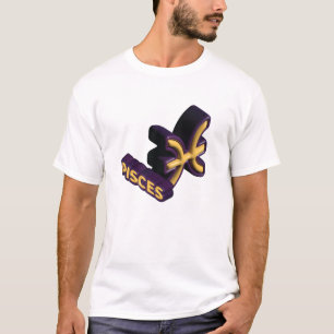 Fische-Sternzeichen und Textdesign T-Shirt