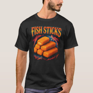 Fische Sticks Lieblings-Food-komische 90er Jahre F T-Shirt