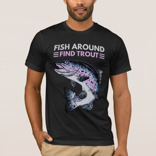 Fische um Forellenfischerei T-Shirt (Vorderseite)