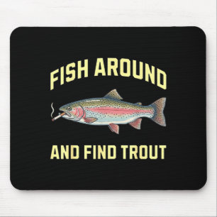 Fische umher und finde Forelle Lustige rauchende R Mousepad