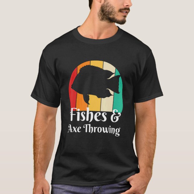 Fische und Axtwerfen T-Shirt (Vorderseite)